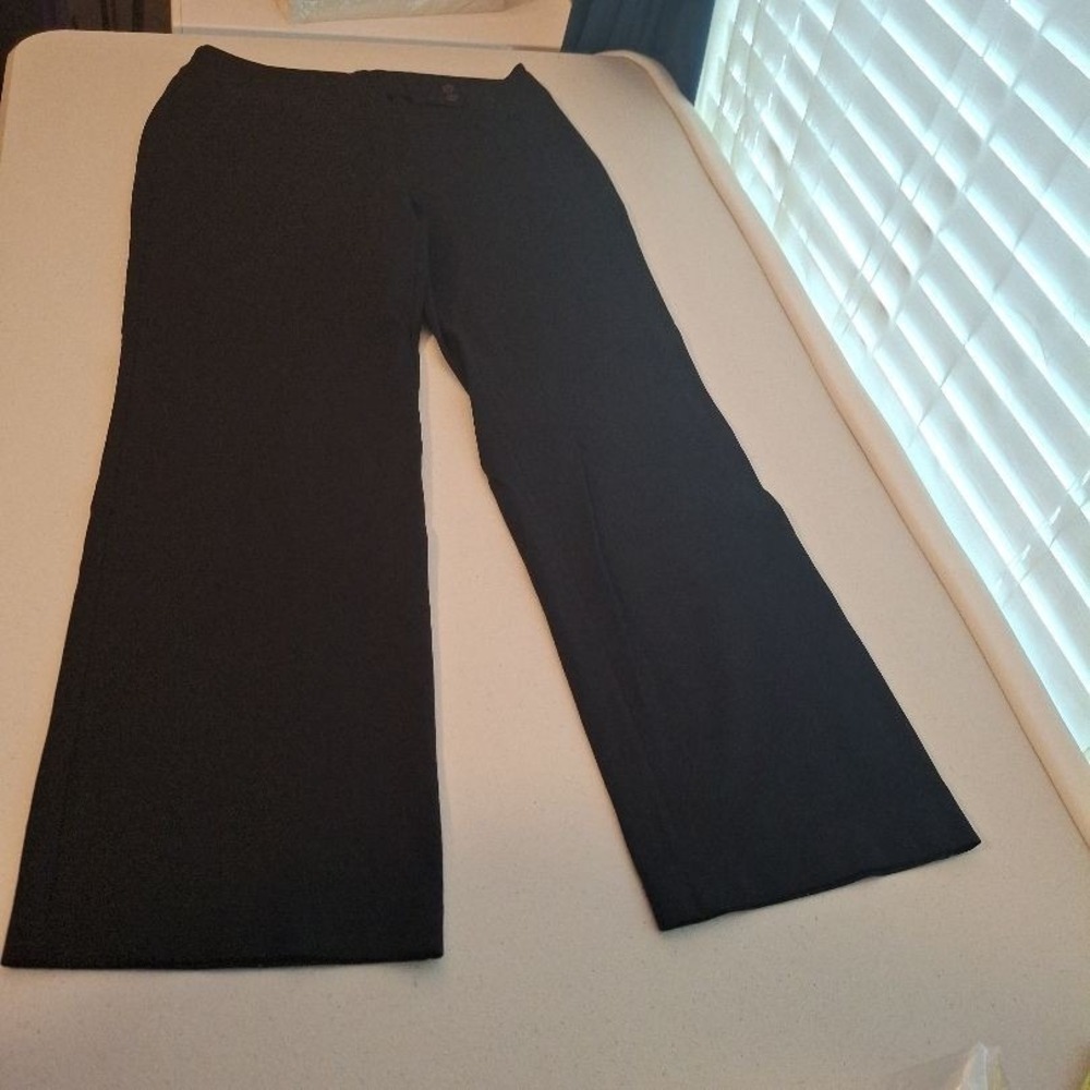 EILEEN FISHER‎ Small Black Wide Leg Textured Comfortable Minimalist Trousers